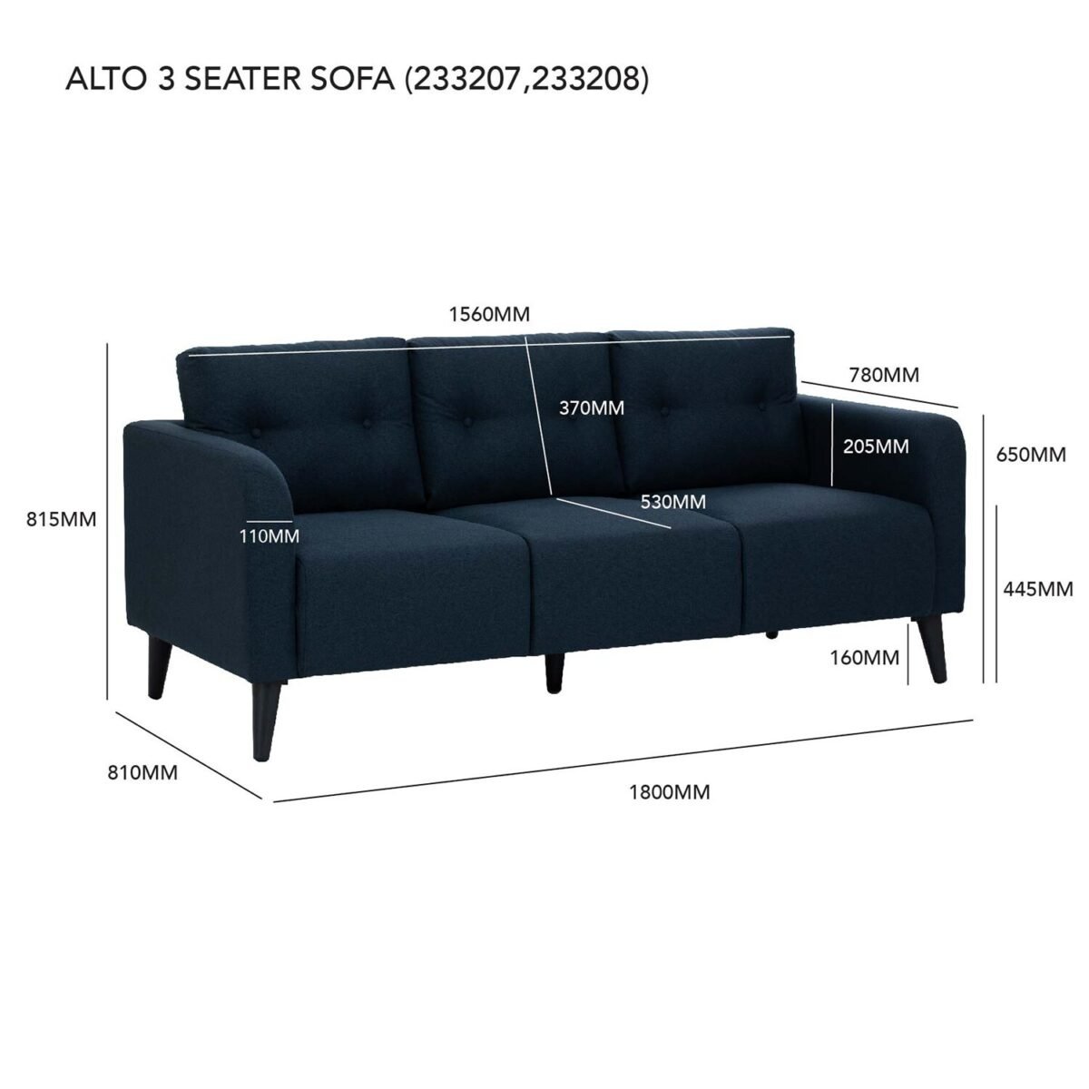 ALTO 3 Seater Sofa - Image 5