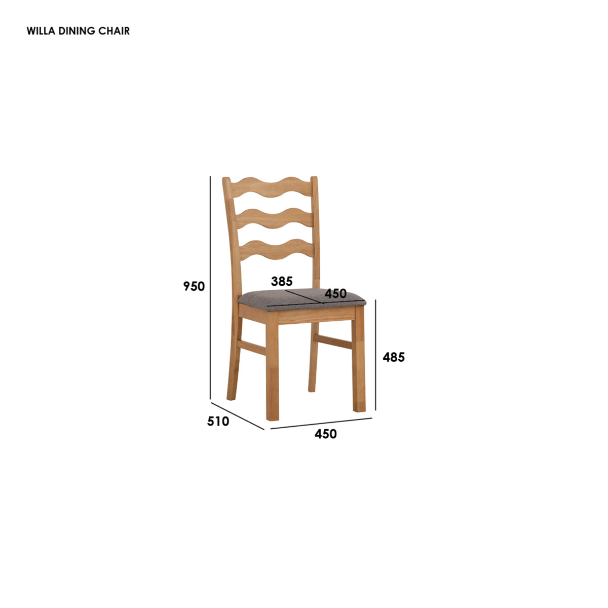 WILLA Dining Chair - Natural - Image 4