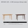 1.5M ARTHUR Walnut Extendable Dining Table - Image 3