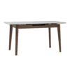 1.5M FOLTO Marble Top Extendable Dining Table - Cocoa