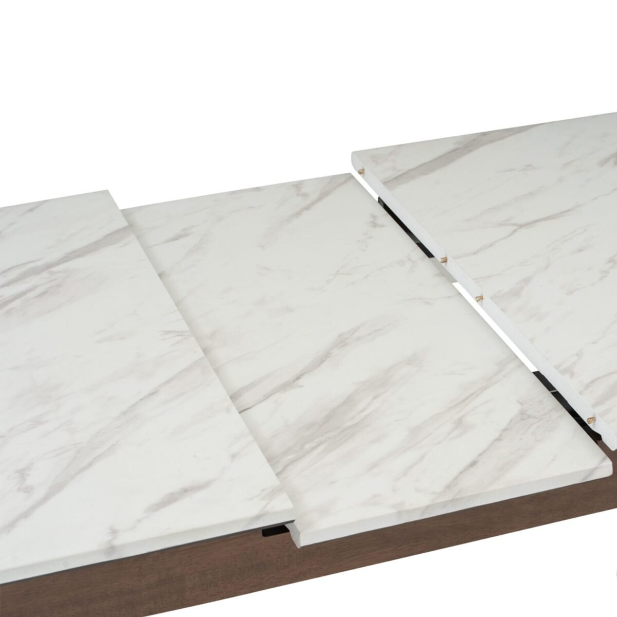 1.5M FOLTO Marble Top Extendable Dining Table - Cocoa - Image 4