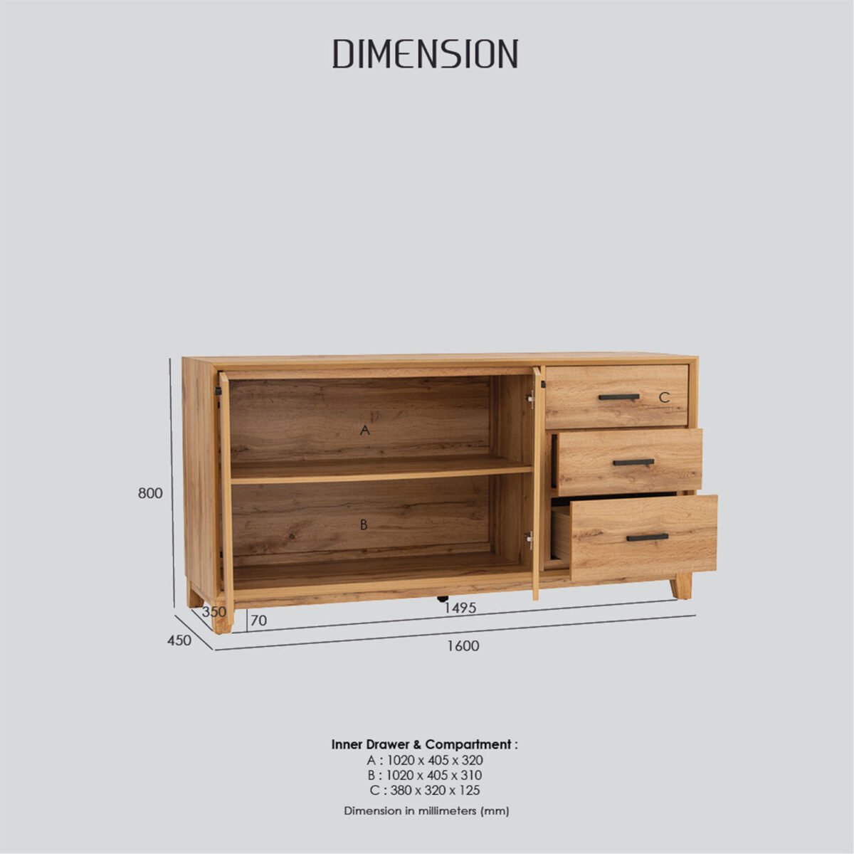 1.6M OREGON Sideboard - Image 6