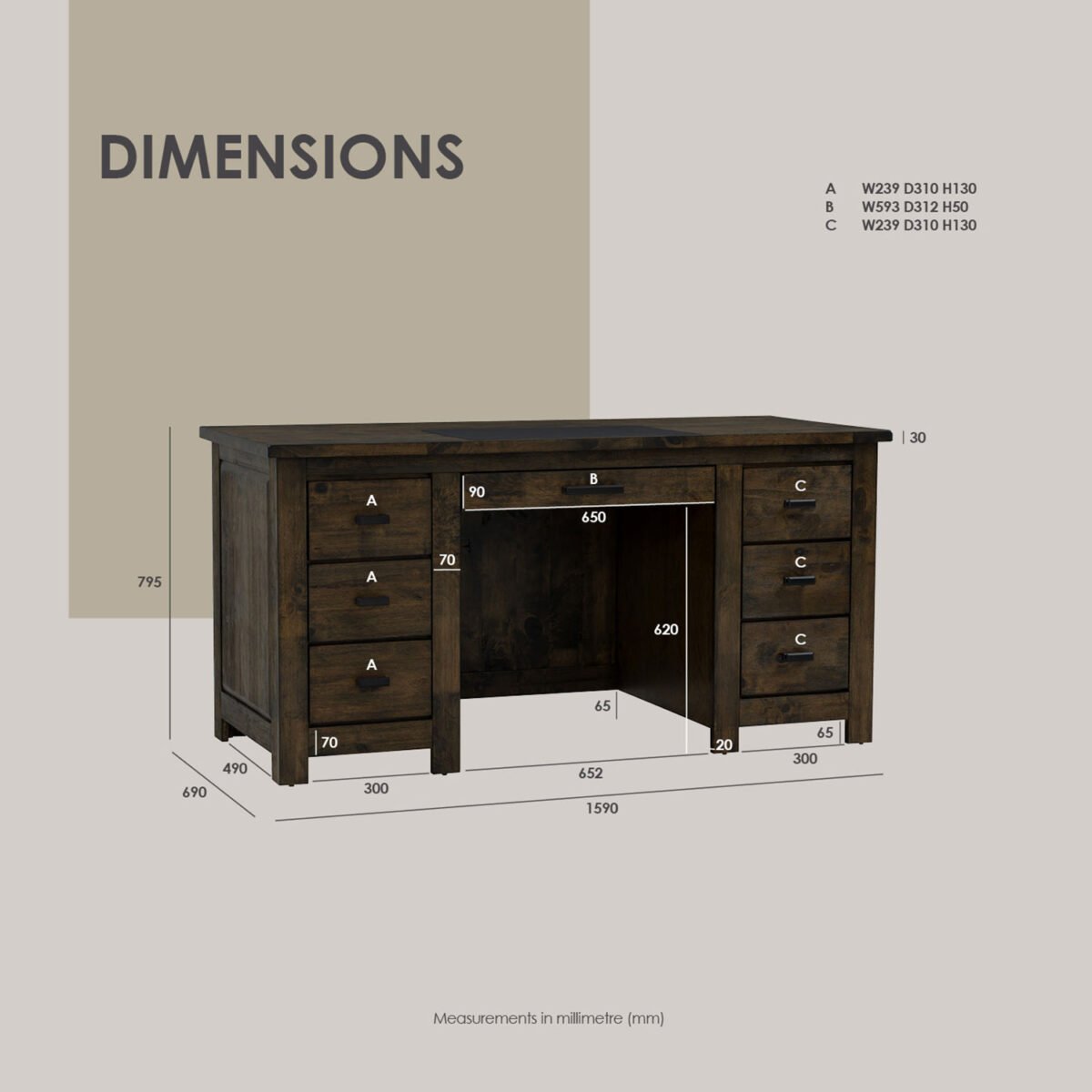 Working Desk Leyton - Image 5