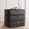 SpinCraft Black Bedside Table