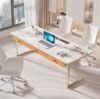 1.8M Roseanne Marble Office Desk - Image 3