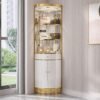 Alessia Elegant Corner Display Cabinet - White