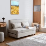 Queen Sofa Bed White Folded