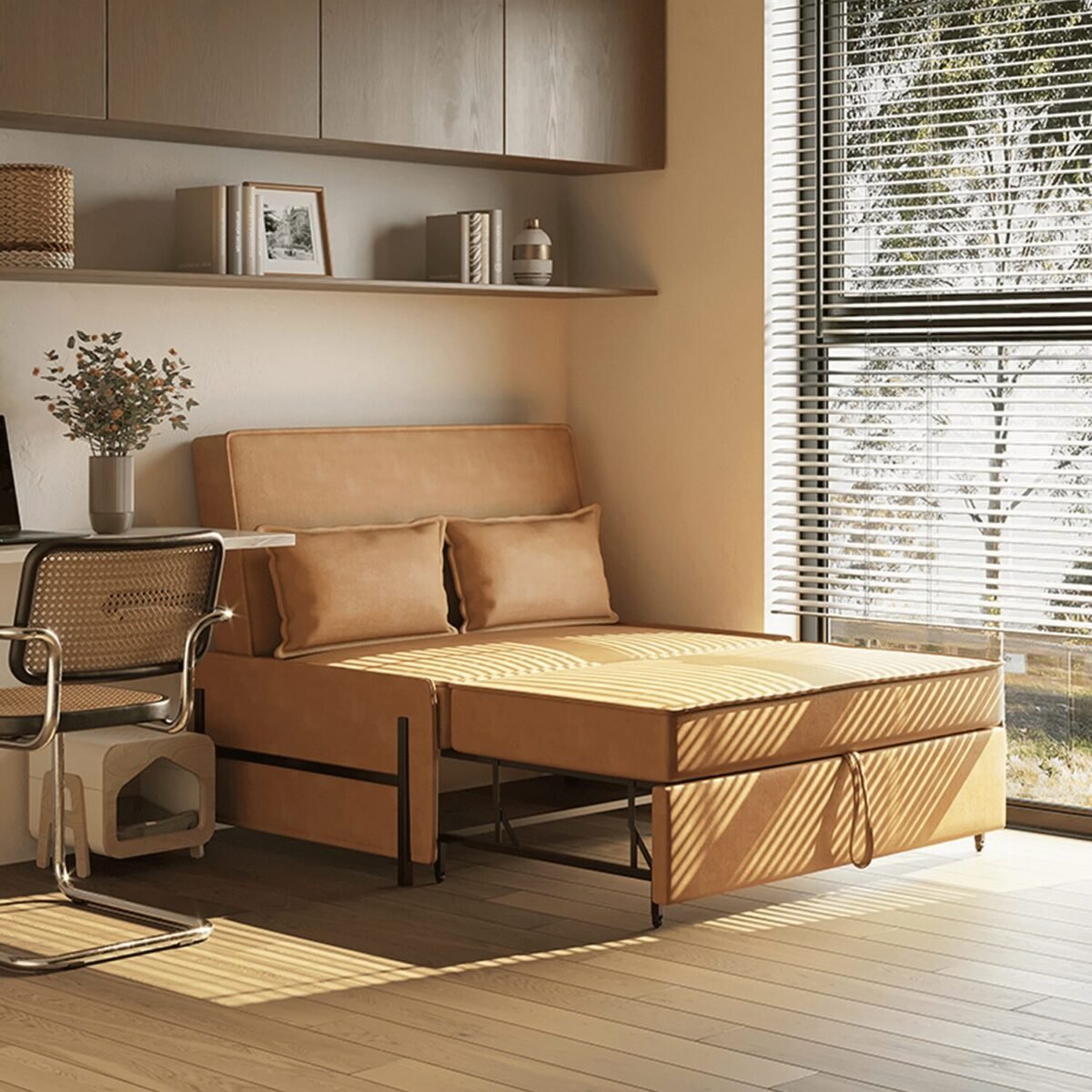 Queen Sofa Bed Brown