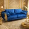 SAUDI Two-Seater Upholstered Velvet Sofa