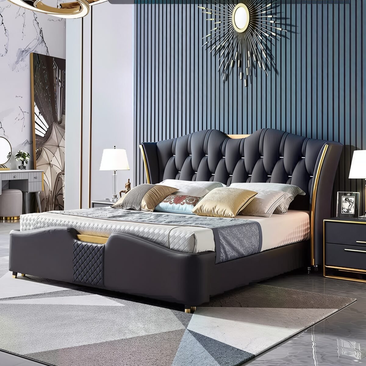 Majestic Slumber King Size Bed Gas Lifting - Black - Image 2