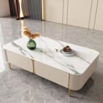 1.3M Elysia Solid Marble Stone Coffee Table