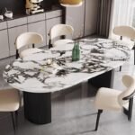 2M Anya Solid Marble Stone Dining Table