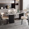 2M Anya Solid Marble Stone Dining Table - Image 2