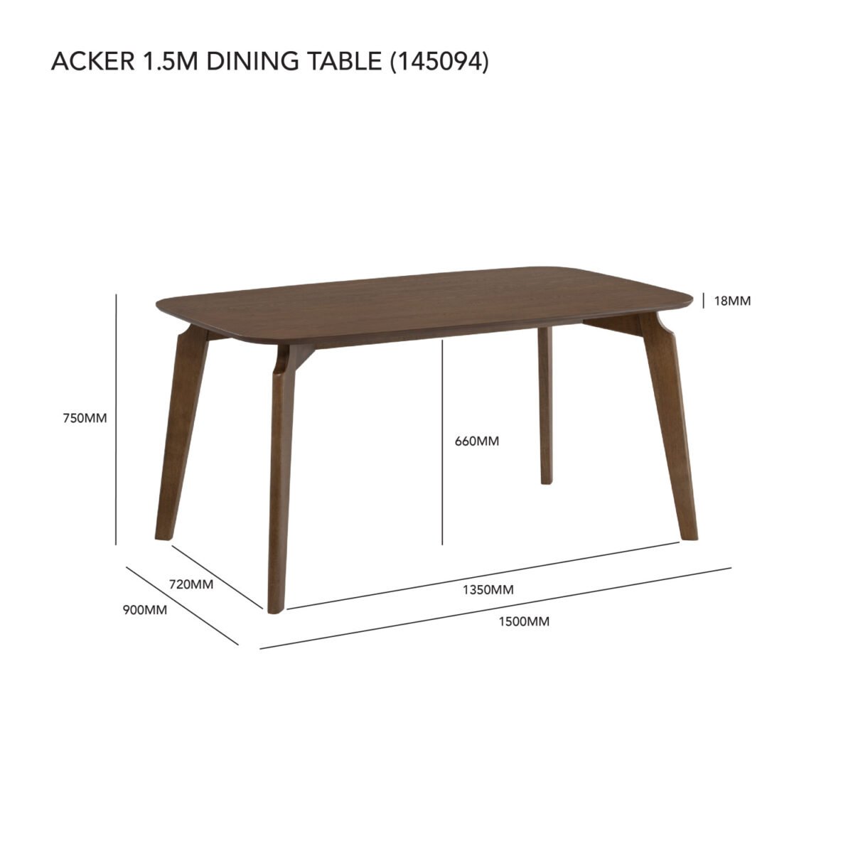 1.5M ACKER Dining Table - Image 8