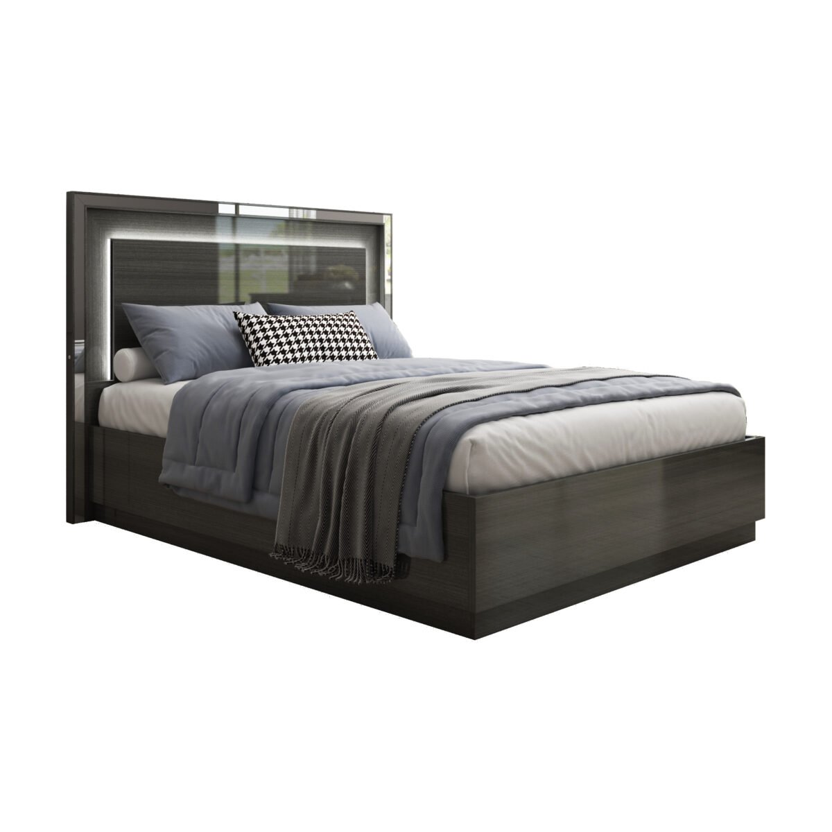 Onyx Queen Bed with LED Storage - Image 3