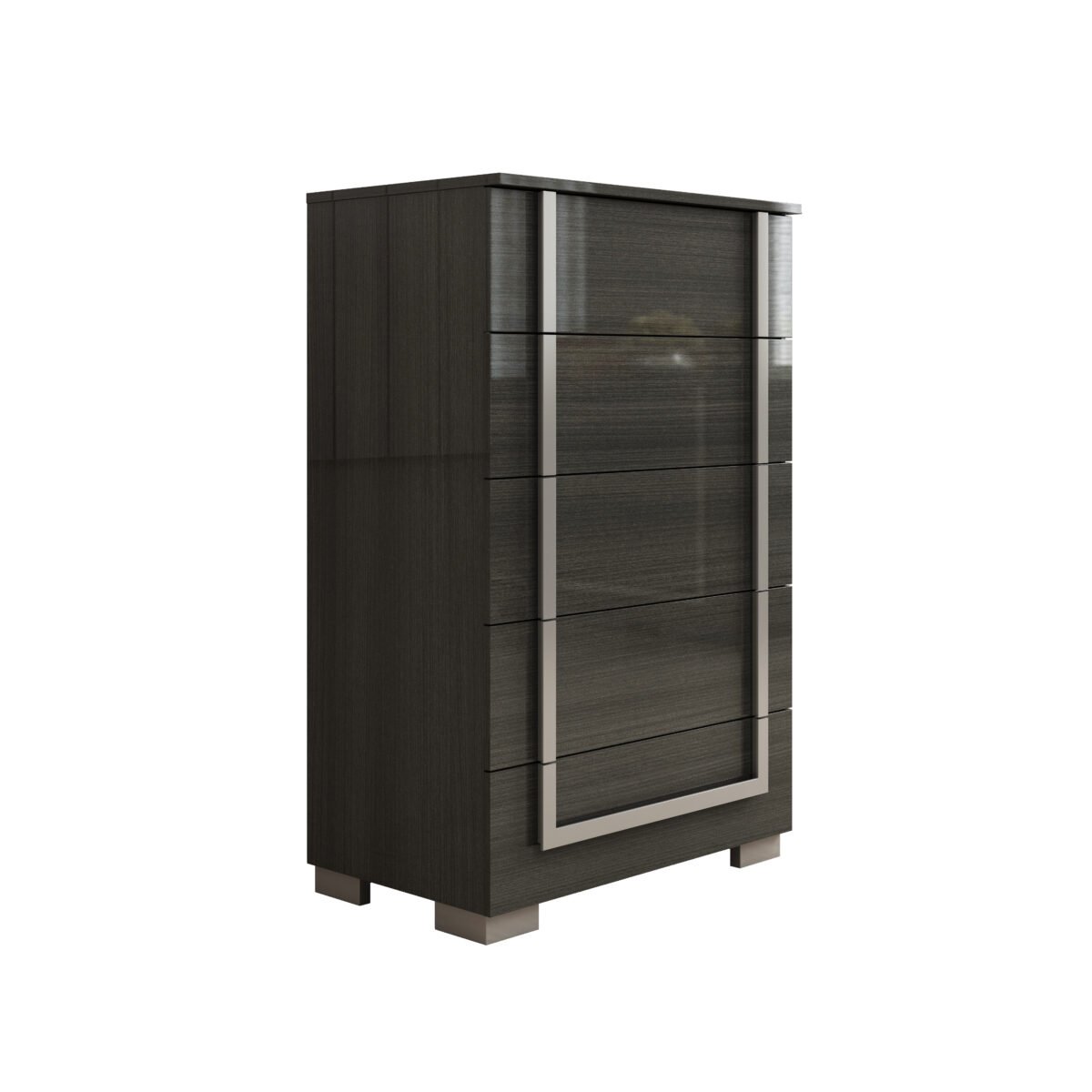 Onyx Queen Size 6 Piece Bedroom Suite Set with LED Storage - Image 6