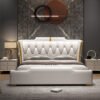 Sweet Night King Upholstered Leather Gas Lifting Bedframe - Image 2