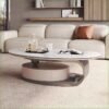 Opulent Silver Marble Coffee Table - Image 4