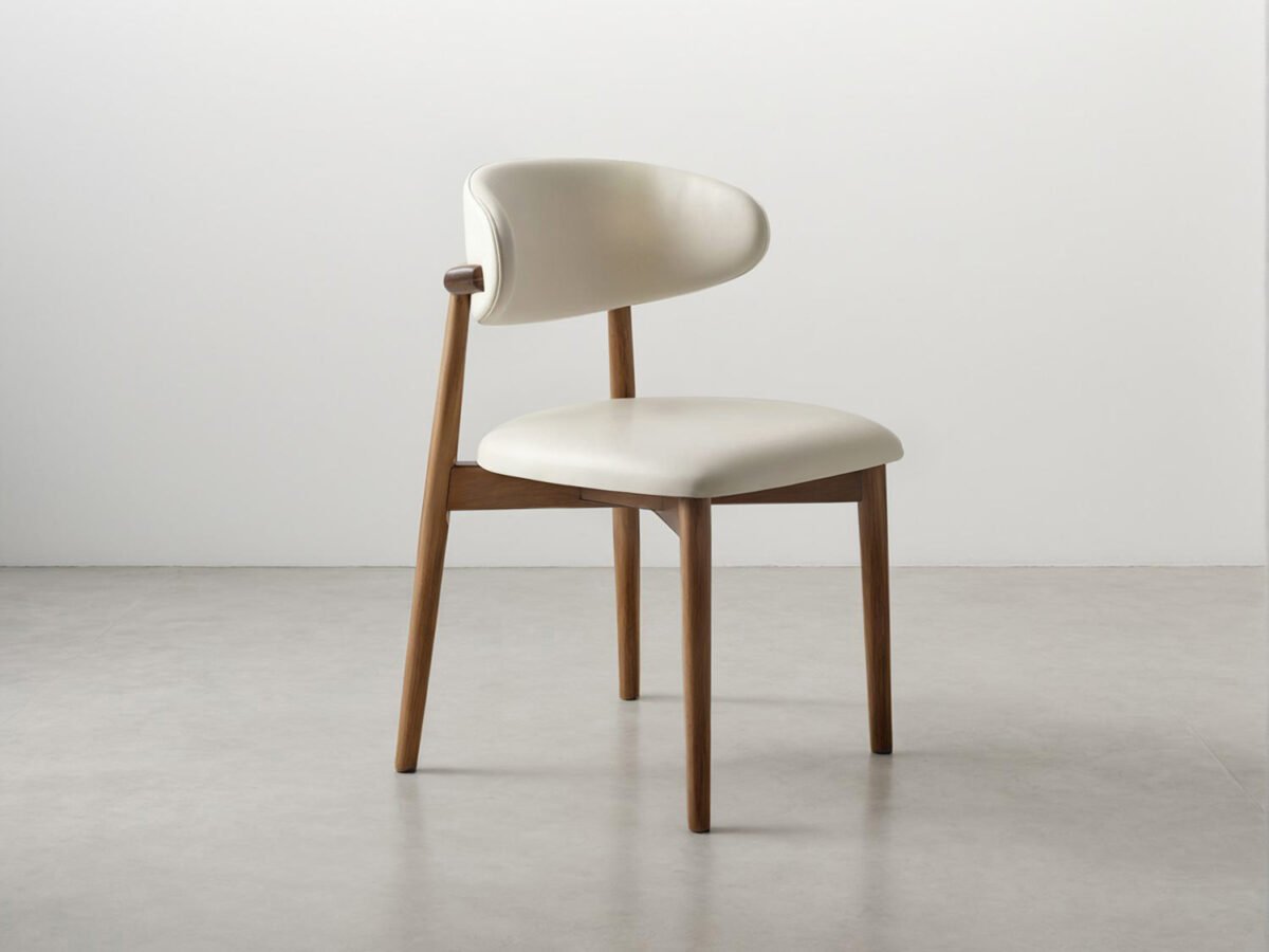 ANYA Leather Dining Chair - Cocoa - Image 4