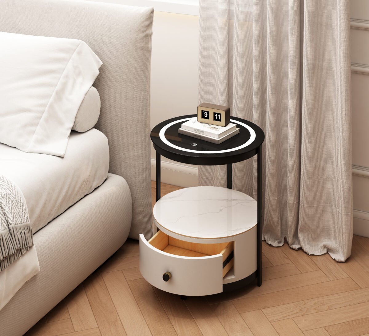 Opalite Ceramic Smart Side Table - Image 4