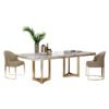 2M Lioness Solid Marble Stone Top Dining Set - Image 3