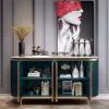 1.5M Elegance Marble Top Sideboard - Emerald - Image 3