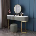 La Venetta 3 Piece Marble Top Leather Vanity Set - Image 3