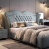 Dreamscape Upholstered Leather King Size Bedframe - Image 3