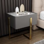 Riyadh Leather Nightstand Side Table