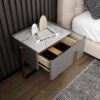 Riyadh Leather Nightstand Side Table - Image 2