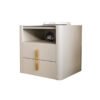 Bentley Leather Marble Top Nightstand - Image 6