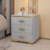 Lively Leather Nightstand Side Table - Image 3