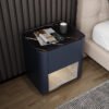 Boxhill Marble Top Leather Nightstand - Image 4
