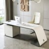 1.8M Brooklyn Marble Office Desk - Image 3