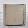 Monarch Leather Marble Top Nightstand - Image 3