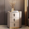 Luxora Leather Marble Top Nightstand