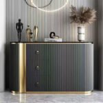 1.5M Danse Marble Top Sideboard - Black