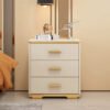 Lively Leather Nightstand Side Table