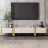 2.4M Goldwyn Solid Marble Stone TV Stand