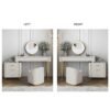 La Belle 3 Piece Marble Top Leather Vanity Set - Image 6