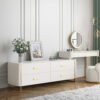 Versailles 3 Piece Marble Top Leather Vanity Set - Image 2
