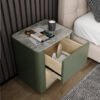 Boxhill Marble Top Leather Nightstand - Image 3