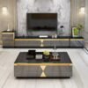 2.4M Odyssey Tempered Glass TV Stand - Black - Image 2