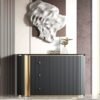 1.5M Danse Marble Top Sideboard - Black - Image 2