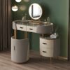 La Bottega 3 Piece Marble Top Leather Vanity Set