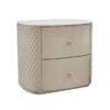 Monarch Leather Marble Top Nightstand - Image 5