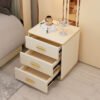Lively Leather Nightstand Side Table - Image 2