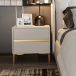 Royale Leather Nightstand Side Table