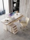 1.8M Beverly Marble Office Desk - Image 3