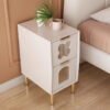 Tally Leather Nightstand - Image 4